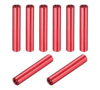 sourcing map 8 Pcs M3x30mm Round Aluminum Standoff Column Spacer, Coupling Screws Female Threaded Spacers for RC Multirotor Parts DIY FPV Quadcopter (Red)