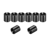 sourcing map 8 Pcs M3x6mm Round Aluminum Standoff Column Spacer, Coupling Screws Female Threaded Spacers for RC Multirotor Parts DIY FPV Quadcopter (Black)