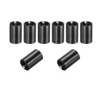 sourcing map 8 Pcs M3x8mm Round Aluminum Standoff Column Spacer, Coupling Screws Female Threaded Spacers for RC Multirotor Parts DIY FPV Quadcopter (Black)