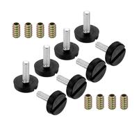 sourcing map 8 Pcs M6 Thread Adjustable Furniture Levelers, 0.98 x 0.79" Screw Leveling Feet with 8 Pcs Coupling Nut Anti Slip Floor Protector for Table Chair Cabinet Desk Sofa Workbench