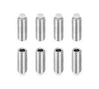 sourcing map 8 Pcs M8x20mm Nylon Tip Grub Screw, 304 Stainless Steel Metric Hex Socket Set Screws for Furniture Repair Industrial Machinery and Equipment