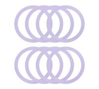 sourcing map 8 Pcs Magnetic Adapter Ring, Universal Magnetic Wireless Charger Conversion Kit Sticker Ring Adhesive for Phone Case, Purple