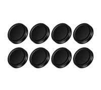 sourcing map 8 Pcs Mason Jar Lids, 70mm/2.76" Regular Mouth Tin Plate Caps Leak Proof for Canning Jars Kitchen Storage, (Black)