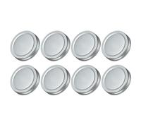sourcing map 8 Pcs Mason Jar Lids, 70mm/2.76" Regular Mouth Tin Plate Caps Leak Proof for Canning Jars Kitchen Storage, (Silver)