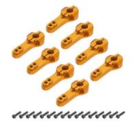 sourcing map 8 Pcs Metal Servo Horn 25T Steering Arm 35mm Length Gold Suitable for DIY RC Car/Boat/Airplanes Boat Model Accessories with 2 Pcs Screws