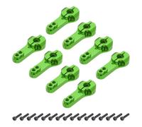 sourcing map 8 Pcs Metal Servo Horn 25T Steering Arm 35mm Length Green Suitable for DIY RC Car/Boat/Airplanes Boat Model Accessories with 2 Pcs Screws