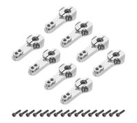 sourcing map 8 Pcs Metal Servo Horn 25T Steering Arm 35mm Length Silver Suitable for DIY RC Car/Boat/Airplanes Boat Model Accessories with 2 Pcs Screws