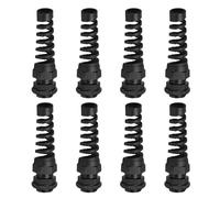 sourcing map 8 Pcs PG11 Cable Gland, 5-10mm Wire Hole Flex Spiral Strain Relief Joint for Cable Fixing, Wiring, Repairing, Gland Replacement, Electrical Appliances, Black