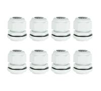 sourcing map 8 Pcs PG21 Cable Gland, 13-18mm Wire Hole Strain Relief Joint for Cable Fixing, Wiring, Repairing, Gland Replacement, Electrical Appliances, White