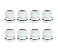sourcing map 8 Pcs PG29 Cable Gland, 18-25mm Wire Hole Strain Relief Joint for Cable Fixing, Wiring, Repairing, Gland Replacement, Electrical Appliances, White