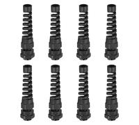 sourcing map 8 Pcs PG7 Cable Gland, 3-6.5mm Wire Hole Flex Spiral Strain Relief Joint for Cable Fixing, Wiring, Repairing, Gland Replacement, Electrical Appliances, Black