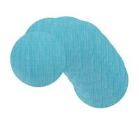 sourcing map 8 Pcs Placemats, 13.7 Inch PVC Placemats Round Braided Place Mats Non-Slip Heat Resistant Place Mats Washable Table Mats for Dining Table Bamboo Texture Surface, Blue