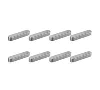 sourcing map 8 Pcs Round Ended Feather Key, 50x10x8mm Carbon Steel Drive Shaft Parallel Keys Keyway Stock Assortment for Mechanical Fasteners Industry