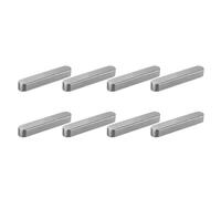 sourcing map 8 Pcs Round Ended Feather Key, 60x10x8mm Carbon Steel Drive Shaft Parallel Keys Keyway Stock Assortment for Mechanical Fasteners Industry