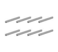 sourcing map 8 Pcs Round Ended Feather Key, 80x8x7mm Carbon Steel Drive Shaft Parallel Keys Keyway Stock Assortment for Mechanical Fasteners Industry