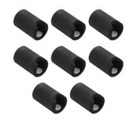 sourcing map 8 Pcs Round Silicone Cabinet Handle Corner Guards, Door Handle Safety Soft Edge Protector, Anti Collision Corner Drawer Bumpers for Table, Wardrobe, Furniture Handles, Black