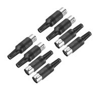 sourcing map 8 Pcs S-Video DIN Male Socket 8 Pin Signal Transmission Din Plug Din Connector for TV DVD Computer Player(PS/2 Plug)