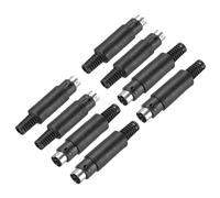 sourcing map 8 Pcs S-Video DIN Mini Male Socket 3 Pin Signal Transmission Mini Din Plug Mini Din Connector for TV DVD Computer Player(PS/2 Plug)