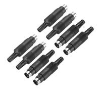 sourcing map 8 Pcs S-Video DIN Mini Male Socket 7 Pin Signal Transmission Mini Din Plug Mini Din Connector for TV DVD Computer Player(PS/2 Plug)