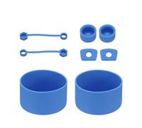 sourcing map 8 Pcs Silicone Accessories Set for 30/40oz Stanley Blue | Tumbler Cup, Including 2 Straw Cover Caps, 2 Straw Opening Leak-Proof Plug, 2 Round Leak-proof Plug, 2 Cup Boot
