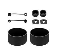 sourcing map 8 Pcs Silicone Accessories Set for 30/40oz Stanley Tumbler Cup, Including 2 Straw Cover Caps, 2 Straw Opening Leak-Proof Plug, 2 Round Leak-Proof Plug, 2 Cup Boot, Black