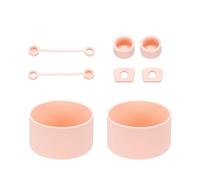 sourcing map 8 Pcs Silicone Accessories Set for 30/40oz Stanley Tumbler Cup, Including 2 Straw Cover Caps, 2 Straw Opening Leak-Proof Plug, 2 Round Leak-Proof Plug, 2 Cup Boot, Pink