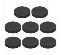 sourcing map 8 Pcs Single Sided Speaker Isolation Feet Pads, 25mmx5mm Non Slip Foam Shock Absorption Base Pad Amplifier Stand Feet Mat for Speaker HiFi Home Theater Sound System, Black