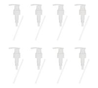 sourcing map 8 Pcs Soap Dispenser Pump Heads Soap Dispensers Top Pumps Replacement Switch Pumphead for Standard 24/411 Neck Size Lotion Shampoo Bottle, White