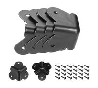sourcing map 8 Pcs Speaker Cabinet Corners Protector 46x46x30mm Metal Stackable Guard Wrap Angle Case Edge Box Protection with 24 Pcs Installation Screw for Stage DJ Audio Sound Case
