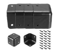 sourcing map 8 Pcs Speaker Cabinet Corners Protector 60x60x48mm Metal Stackable Guard Wrap Angle Case Edge Box Protection with 24 Pcs Installation Screw for Stage DJ Audio Sound Case