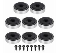 sourcing map 8 Pcs Speaker Isolation Feet,48mmx15mm Plastic Foam Shock Absorption Base Pad Anti Vibration Amplifier Stand Feet Mat for Audio CD HiFi Home Theater Sound System, Silver
