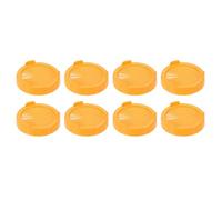 sourcing map 8 Pcs Sprouting Lids for Mason Jars 86mm Wide Mouth Plastic Canning Jar Lid for Grow Bean Sprouts, Salad Sprouts, Yellow