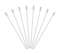 sourcing map 8 Pcs Stainless Steel Cocktail Picks, 4.33" Martini Picks Fruit Sticks Metal Skewers Reusable for Drinks Olives Appetizers Fruit Decorative, Silver (Cylinder)