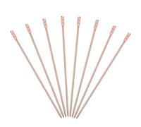 sourcing map 8 Pcs Stainless Steel Cocktail Picks, 4.33" Martini Picks Fruit Sticks Metal Skewers Reusable for Drinks Olives Appetizers Fruit Decorative, Rose Gold (Square Column)