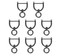 sourcing map 8 Pcs Swivel D-Rings Screw in Shackle Horseshoe 1 Inch Metal U Shape D Ring for Purse Bags DIY Crafts Keychains Accessories, Black