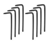 sourcing map 8 Pcs T10 Security Anti Tamper Proof Torx Star Key Bit 2.3" Long Arm L-Shaped Torx Hex Key Wrench 6 Points Spanner Carbon Steel Hand Tool for Automotive Home Repairs, Black