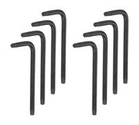 sourcing map 8 Pcs T15 Security Anti Tamper Proof Torx Star Key Bit 2.2" Long Arm L-Shaped Torx Hex Key Wrench 6 Points Spanner Carbon Steel Hand Tool for Automotive Home Repairs, Black