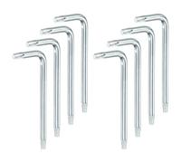 sourcing map 8 Pcs T20 Security Anti Tamper Proof Torx Star Key Bit 2.7" Long Arm L-Shaped Torx Hex Key Wrench 6 Points Spanner Carbon Steel Hand Tool for Automotive Home Repairs, White