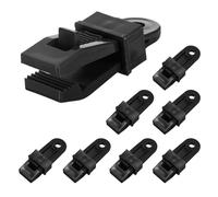 sourcing map 8 Pcs Tarp Clips Heavy Duty Grip, Tent Clip Secures Tarps for Camping Awnings Caravan Canopies Car Covers Swimming Pool Covers Boat Cover, Black