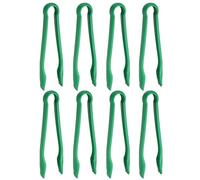 sourcing map 8 Pcs Toaster Tongs, 10 Inch Kitchen Serving Tongs Bread Salad Clip Heat Resistant Food Clamps for Cooking Baking BBQ Buffet Tools, Green