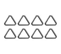 sourcing map 8 Pcs Triangle Spring Key Ring 1.6 Inch Metal Buckle Spring Snap Clip Trigger for Keychains Bags Purse Handbags Hanging Crafts DIY Accessories Decorations, Black