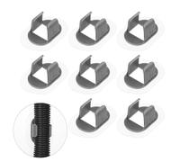 sourcing map 8 Pcs Washing Machine Drain Hose Holder (Fits 22-28 mm OD Hose) - Self-Adhesive No Drill Fixing Clip Guide Clamp Bracket for Clothes Washer/Laundry Tub Discharge, Gray