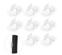 sourcing map 8 Pcs Washing Machine Drain Hose Holder (Fits 22-28 mm OD Hose) - Self-Adhesive No Drill Fixing Clip Guide Clamp Bracket for Clothes Washer/Laundry Tub Discharge, Transparent