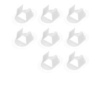 sourcing map 8 Pcs Washing Machine Drain Hose Holder (Fits 30-38 mm OD Hose) - Self-Adhesive No Drill Fixing Clip Guide Clamp Bracket for Clothes Washer/Laundry Tub Discharge, White