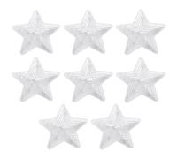 sourcing map 8 Pieces Large Iron on Patches Star Sequin Iron on Applique Embroidered Patches Silver Bling Appliques for Clothes DIY Crafts Bag Pants