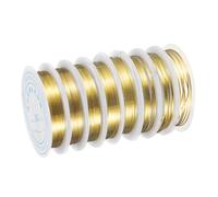 sourcing map 8 Rolls Copper Wire, Beading Craft Wire Jewelry Wire for Gardening Jewelry Making Supplies Craft Beading DIY Accessories, Gold (32-18 Gauge)