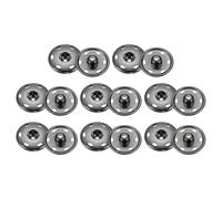 sourcing map 8 Set Sew-on Snap Buttons 23mm Metal Snap Fastener Buttons Fastener Press-Stud Clasps for Closure Purse Handbag Clothes Sewing Craft, Gunmetal