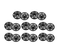 sourcing map 8 Set Sew-on Snap Buttons 25mm Metal Snap Fastener Buttons Fastener Press-Stud Clasps for Closure Purse Handbag Clothes Sewing Craft, Black