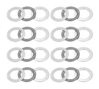 sourcing map 8 Sets AXK3047 Thrust Needle Roller Bearings with 16 Washers, Chrome Steel Needle Roller Bearings, ID 30mm, OD 47mm, Thickness 4mm