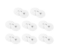 sourcing map 8 Sets Sewing Snap Buttons, 23mm Invisible Press Studs Buttons Sew-on Metal Snap Fasteners Zinc Alloy for Clothes DIY Crafts, White